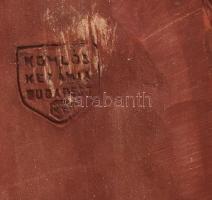 Komlós testvérek Budapest: elefánt könyvtámasz, kis kopással, jelzett, 22x15,5 cm