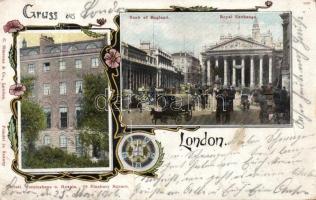 London with the Bank of England and Royal Exchange