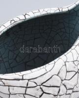 Iparművészeti Vállalatos Gorka mázas kerámia váza, jelzett, hibátlan, 23x16 cm