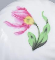 Herendi virág mintás dobozka. Kézzel festett, jelzett, hibátlan d: 6 cm