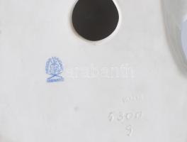 Herendi porcelán kutya, fehér mázas, jelzett, hibátlan, 18x30 cm