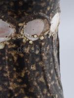 Strehla Keramik retro váza, jelzett, hibátlan, m: 28,5 cm