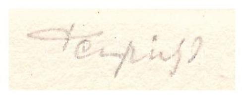 Tempinszky István (1907-1979) 1967. "Emlékül Illyés doktoréknál 1967. III. 12.-én látott Vadász...