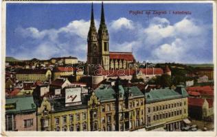 1931 Zagreb, Zágráb; katedral / cathedral, shops, market (EK)