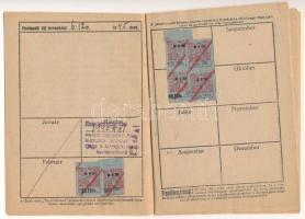 1945. "Turul-Magyar Országos Biztosító Intézet Rt." névre szóló díjbefizetési könyvecskéje...