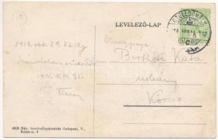 1914 Celldömölk, Czelldömölk; vasútállomás, gőzmozdony, vonat. MÁV levelezőlapárusítás 4805. (EK)