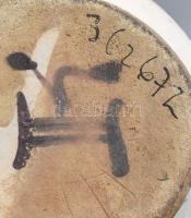 Olajos korsó. Felvidék, 19. sz., restaurált, kopott, m: 24,5 cm