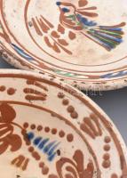 4 darab tál. Mezőség, cca 1900, sérüléssel, restaurálással, d: 20-22 cm