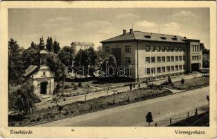 1940 Érsekújvár, Nové Zámky; Vármegyeház, Szent Anna kápolna. Peczár Károly kiadása / county hall, chapel (EK)