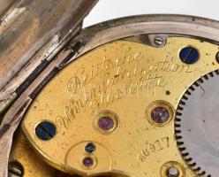 A. Lange & Söhne Glashütte zsebóra, ezüst (Ag) tokos, másodpercmutatós, szép számlappal (a mutat...