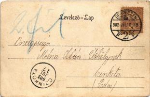 1902 Hortobágy, Pányvavető csikós a Hortobágyon, magyar folklór. Pongrácz Géza kiadása. Kiss Ferenc ...