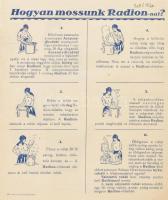 cca 1930 Radion mosópor reklámlap és megrendelőszelvény, hátoldalán használati útmutatóval, kissé sé...