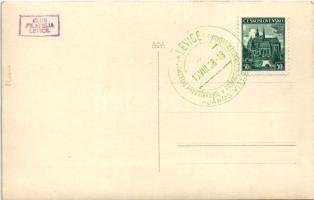 Léva, Levice; Állami tanítóképző este / teachers training institute at night. photo + "1938 Ján...