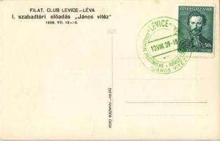 1938 Léva, Levice; János Vitéz daljáték Léván 1938. VIII. 13. 14. 15. / Hungarian play at the theatr...