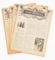 1913 Világ-Krónika, a Vasárnapi Ujság és a Képes Napilap melléklapja 40-52. számai (13 db), 1913. október-december, fekete-fehér képekkel, elbeszélésekkel (A vaskereszt, Küzdelem a férfiért, Egy bankjegy története, stb.), változó állapotban