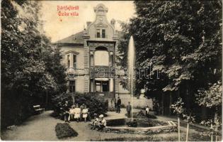 1910 Bártfa, Bártfafürdő, Bardejovské Kúpele, Bardiov, Bardejov; Őzike villa. Eschwig és Hajts kiadása, Hajts Kornél felvétele / villa (fl)