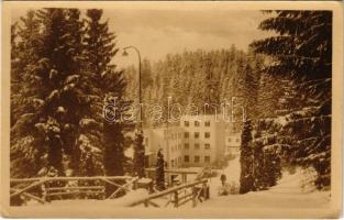 Stószfürdő, Stoósz-fürdő, Kúpele Stós; ÚNP Hlavná budova / fürdő, szálloda télen / spa, hotel in winter