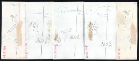 1967-1972 Divatfotók, modellek, 7 db sajtófotó, vegyes állapotban, 23,5x13 cm és 18x6,5 cm között