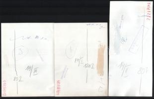 1967-1972 Divatfotók, modellek, 7 db sajtófotó, vegyes állapotban, 23,5x13 cm és 18x6,5 cm között