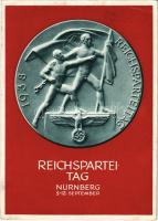 1938 Reichsparteitag Nürnberg. Festpostkarte / Nuremberg Rally. NSDAP German Nazi Party propaganda, swastika s: R. K. + "Reichsparteitag der NSDAP Nürnberg 8. 9. 1938" So. Stpl. (EK)