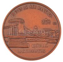 Fritz Mihály (1947-) 1997. &quot;75 éves az ÁÉB Bank Rt.&quot; bronz emlékérem eredeti tokban (42,5mm) T:AU