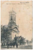 1913 Nagyősz, Nagy Ősz, Triebswetter, Tomnatic; Római katolikus templom / Röm.-kath. Kirche / Catholic church (fl)