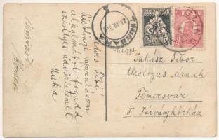 1928 Liebling (Temes), utca, templom / street view, church. photo (EK)