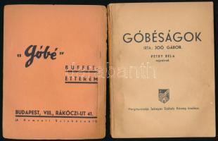 Joó Gábor: Góbéságok. Petry Béla rajzaival. A szerző, Joó Gábor által DEDIKÁLT példány! [Bp.,1938.],...