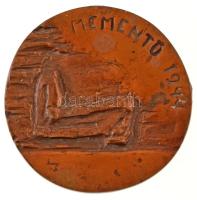 DN &quot;Memento 1944&quot; egyoldalas, öntött bronz emlékérem (86mm) T:XF patina, szennyeződés