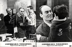 cca 1967 ,,Gyermekrablás Wiesbadenban" című NDK bűnügyi film jelenetei és szereplői, 15 db vint...