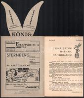 1937 Szamárfül, Lovászy Károly gúnylapja, 1937. január. A borító Svéd István munkája. Kiadói tűzött ...