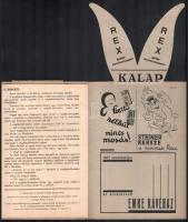 1937 Szamárfül, Lovászy Károly gúnylapja, 1937. január. A borító Svéd István munkája. Kiadói tűzött ...