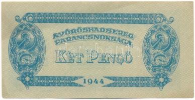 1944. 2P "A Vöröshadsereg Parancsnoksága" T:AU,XF hajtatlan, több kisebb sarokhajlással
A...