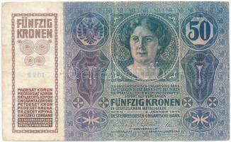 1914. 50K piros "MAGYARORSZÁG" felülbélyegzéssel T:F apró tűlyuk, kis szakadások
Adamo K2...