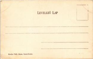 Szentendre, Fő tér, Kereskedők keresztje, Pálfy János üzlete és saját kiadása