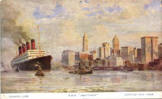 RMS Aquitania around New York