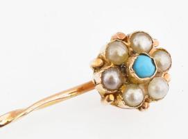 14K arany (Au) bross gyöngyökkel 1,4 g