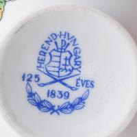 Herendi Viktória mintás tejkiöntő, jelzett, kézzel festett, hibátlan, m: 7 cm