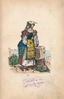 K. Beniczky Irma: A világ népei. Nemzeti viseletek csarnoka. [Bp., 1875, Franklin], 3-169+7 p.+18 (s...