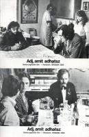 cca 1980 ,,Adj, amit adhatsz" című jugoszláv film jelenetei és szereplői, 8 db produkciós filmf...