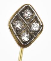 14K arany (Au) bross cirkón kövekkel 0,9 g