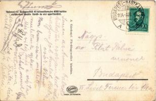 1934 Velencei tó, holdvilágos éjjel. Foto Osváth Károly + "BUDAPEST-NAGYKANIZSA 8." vasúti...