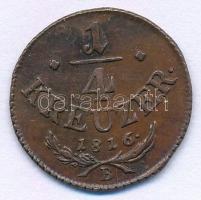 1816B 1/4kr Cu Körmöcbánya T:AU,XF kis patina 1816B 1/4 Kreuzer Cu Kremnitz C:AU,XF small patina Huszár: 2068., Unger III.:1412.a