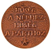 1987. "Hűség a néphez, hűség a párthoz" kétoldalas bronz Munkásőr plakett dísztokban (70mm...