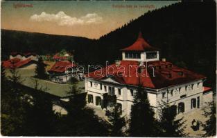 1918 Iglófüred, Bad Zipser Neudorf, Spisská Nová Ves Kupele, Novovesské Kúpele; Tulipán ház és vendéglő. Ferencz D. kiadása / spa, villa, restaurant (EK)