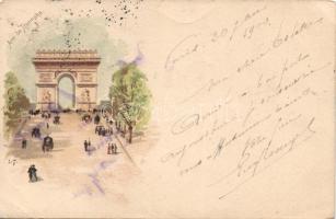 Paris Triumphal arch litho (EB)