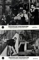 cca 1959 Andrzej Wajda ,,Ártatlan varázslók" című lengyel filmjének jelenetei és szereplői, 19 db vintage produkciós filmfotó ezüst zselatinos fotópapíron, a használatból eredő (esetleges) kisebb hibákkal, 18x24 cm