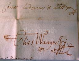 1734 Hivatalos levél Bécsből Újbányára VI. Károly császár sajátkezű aláírásával / Official letter fr...