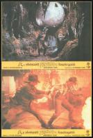 cca 1981 ,,Az elveszett frigyláda fosztogatói" című amerikai film jelenetei és szereplői, 5 db produkciós filmfotó nyomdatechnikával sokszorosítva kartonpapírra (nyomat), egyoldalas nyomással, a használatból eredő (esetleges) kisebb hibákkal, 18x24 cm