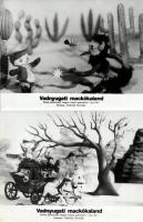 cca 1985 ,,Vadnyugati mackókaland" című lengyel - francia rajz- és bábfilm jelenetei, 10 db vin...